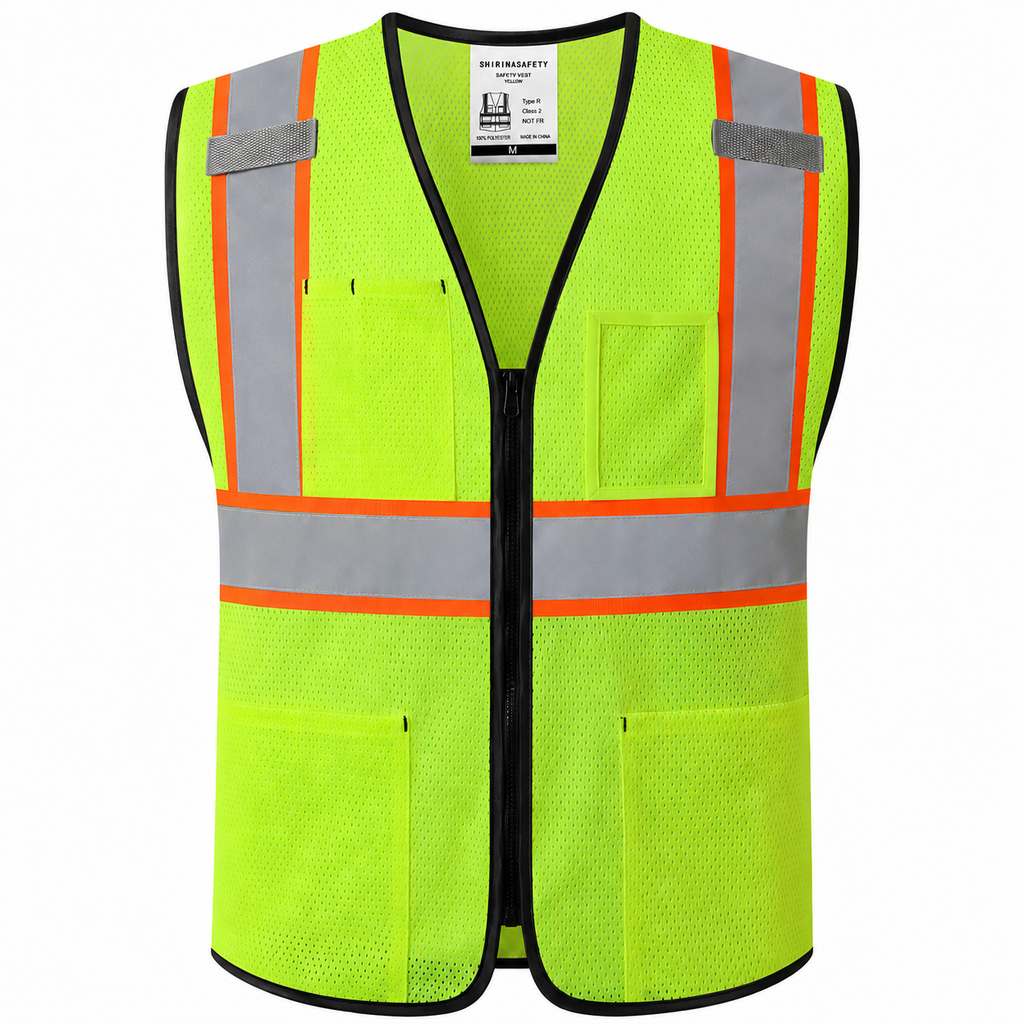 Hi-Vis High Visibility Reflective Safety Vest with Pockets