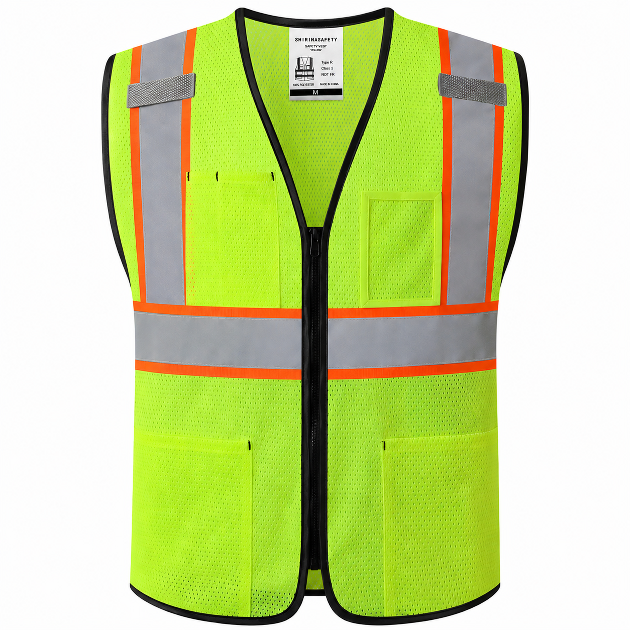 Hi-Vis High Visibility Reflective Safety Vest with Pockets